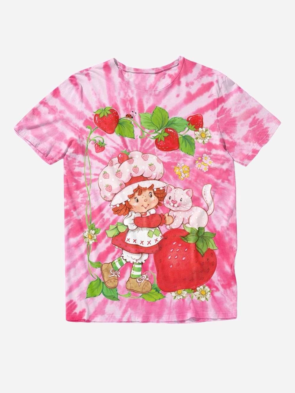 Strawberry Shortcake Pink Tie-Dye Graphic Tee